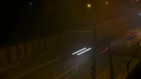 Night light street view 4K Vídeo Stock 68747644