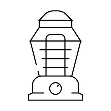 Night light tool line icon vector illustration Stock Illustration