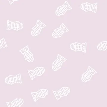 Night light tool line vector seamless pattern Illustrazione stock