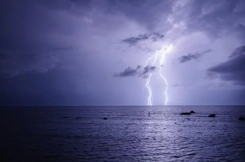 Night lightning Stock Photos