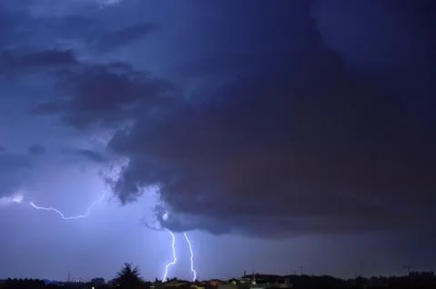 Night lightning Stock Photos