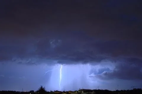 Night lightning Stock Photos