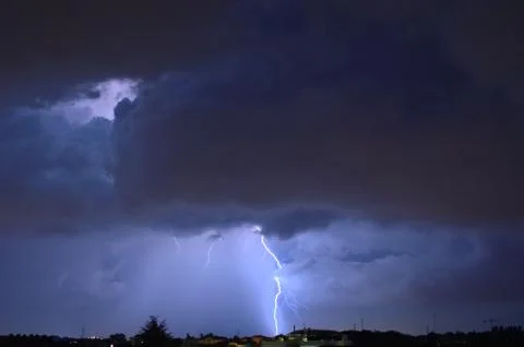 Night lightning Stock Photos