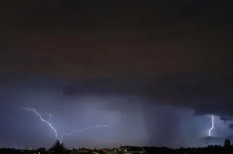 Night lightning Stock Photos