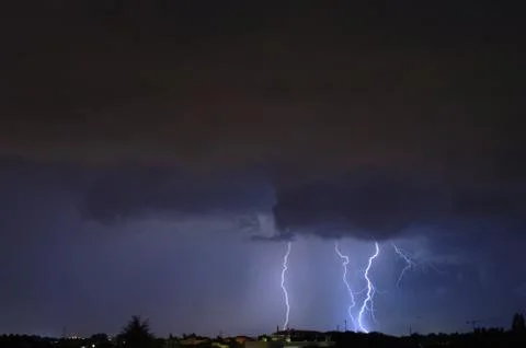 Night lightning Stock Photos