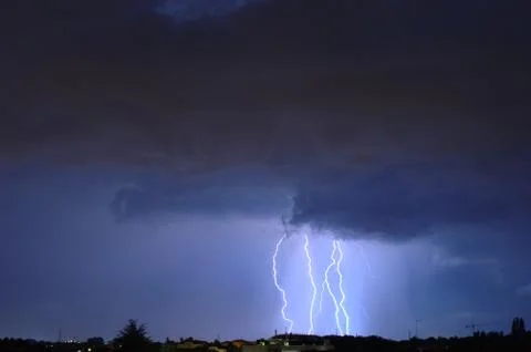 Night lightning Stock Photos