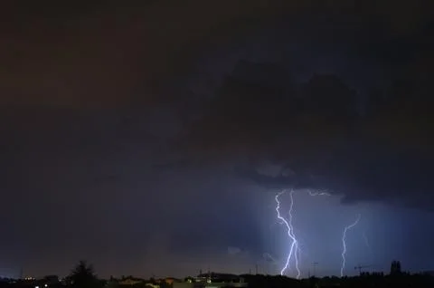 Night lightning Stock Photos