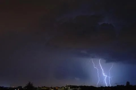 Night lightning Stock Photos