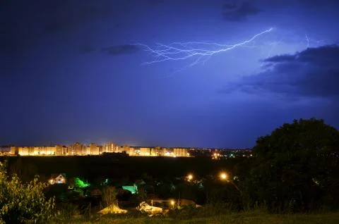 Night lightning Stock Photos