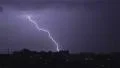 Night lightning strikes, transition clear sky to thunder sound HD Footage