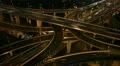 Night Lights Aerial View Shanghai Crowded Highway Busy Street Road time lapse HD Footage