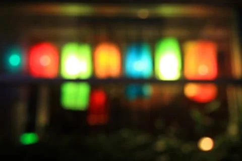 Night lights in bar Stock Photos