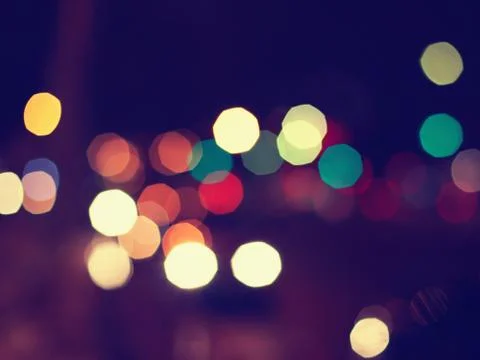 Night lights blurred background Stock Photos