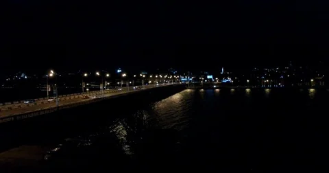 Night lights Bridge machine 動画素材 73775098