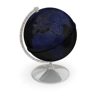 Night lights globe Stock Illustration