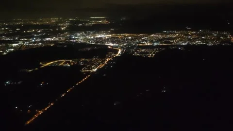 Night Lights Over the City Stock Footage 326161648