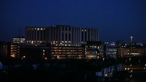 Night lights in Poole 9905 Stock Footage 4000324