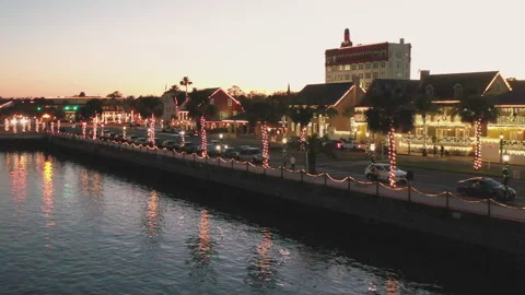 Night of Lights St Augustine 스톡 동영상 155132268