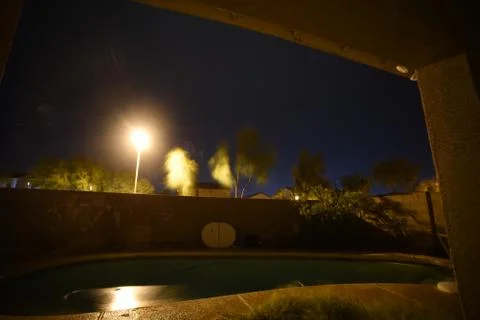 Night long exposure of a pool Stock Photos