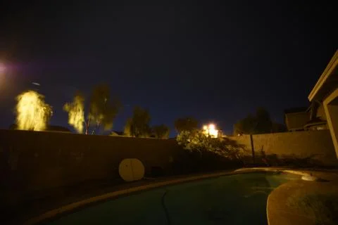 Night long exposure of a pool Stock Photos