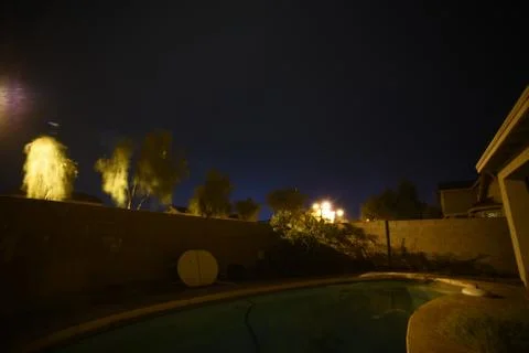 Night long exposure of a pool Stock Photos