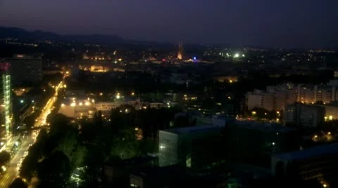Night look of Zagreb Stockbeeldmateriaal 10719222