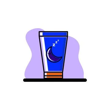Night Lotion Conceptual Vector Icon Design Illustration Stock Illustration