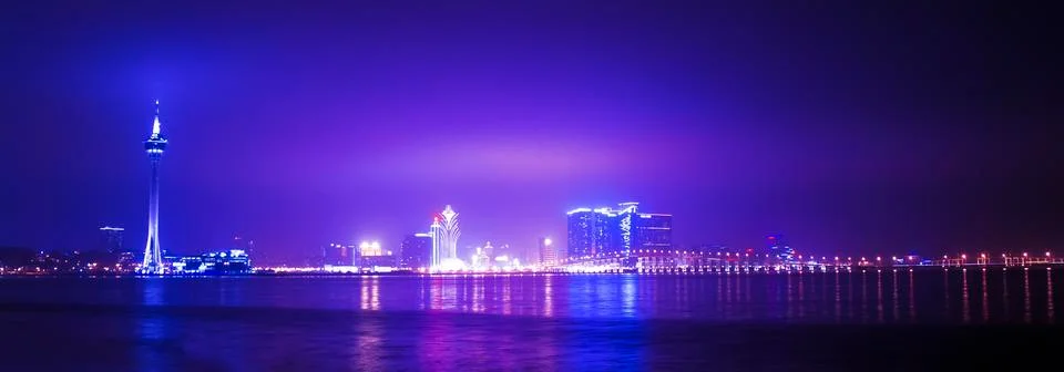 Night of macau. Stock Photos