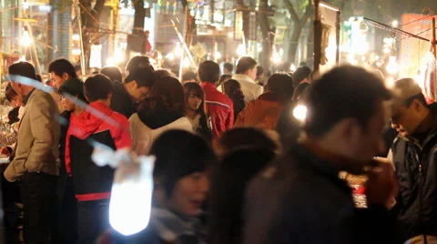 Night market of china Stock Footage 1038768
