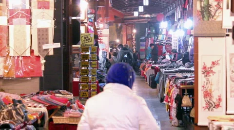 Night market of china Stock Footage 1038812