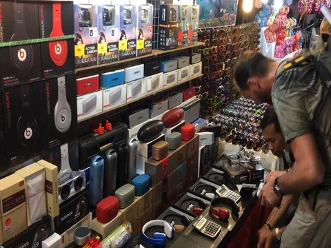 Night Market Electronics Stock Footage 71798923