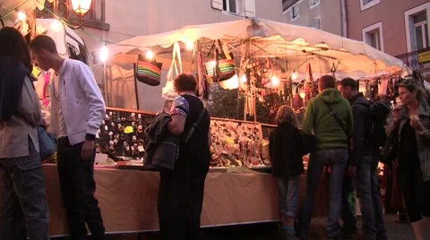 Night market Stock Footage 8681654