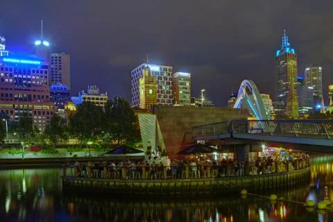 Night in Melbourne Stock Photos