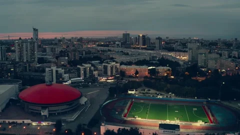 Night metropolis at dusk Видео 163950742