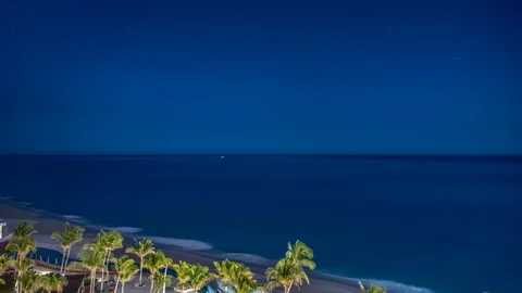 Night Mexico Beach Timelapse 8k 스톡 동영상 129537372