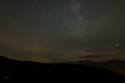 Night Milky Way Cloud Mountain timelapse Видео 87057518