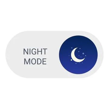 Night mode button showing crescent moon with stars on it Stock Illustration
