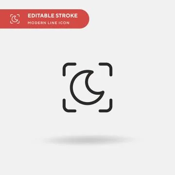 Night Mode Simple vector icon. Illustration symbol design template for web mo Stock Illustration