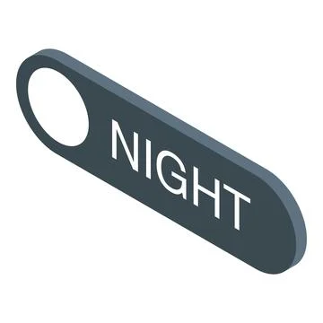 Night mode switch button showing dark time setting Stock Illustration