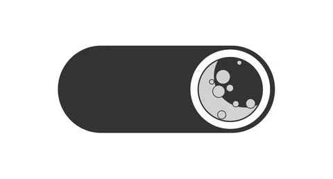 Night mode switch. Light filter toggle button. Sleeping mode turn on, off. On Stock Illustration