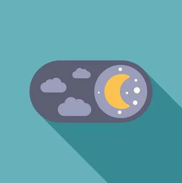 Night mode toggle switch enabling dark interface concept 스톡 일러스트