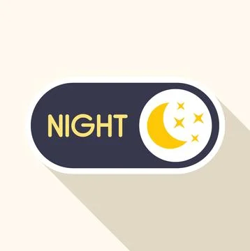 Night mode toggle switch icon with moon Stockillustratie