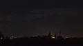 night monsoon storm flashes behind city time lapse multi-cut HD 影片