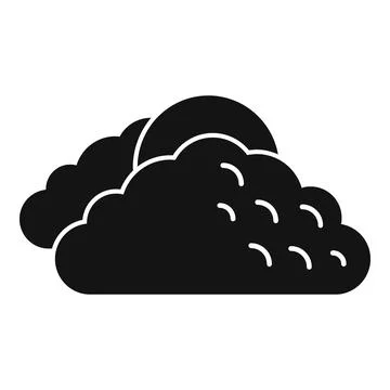 Night moon cloud icon simple vector. Cold sunshine 스톡 일러스트