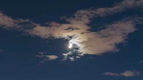 Night moon clouds mysterious clouds Stock Footage 283853797