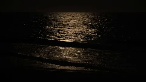 Night Moon Ocean Reflection 2 Stock Footage 108749831