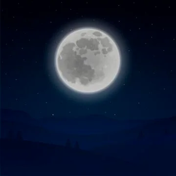 Night moonlight moon galaxy background Illustrazione stock