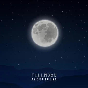 Night moonlight moon galaxy background Illustrazione stock