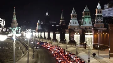 Night Moscow Stock Footage 85679237