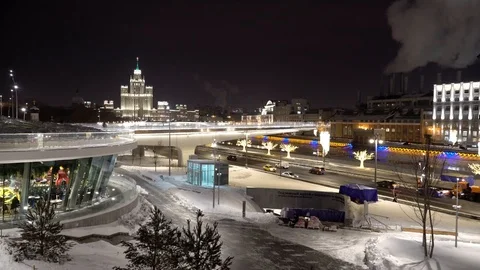 Night Moscow Stock Footage 85717236